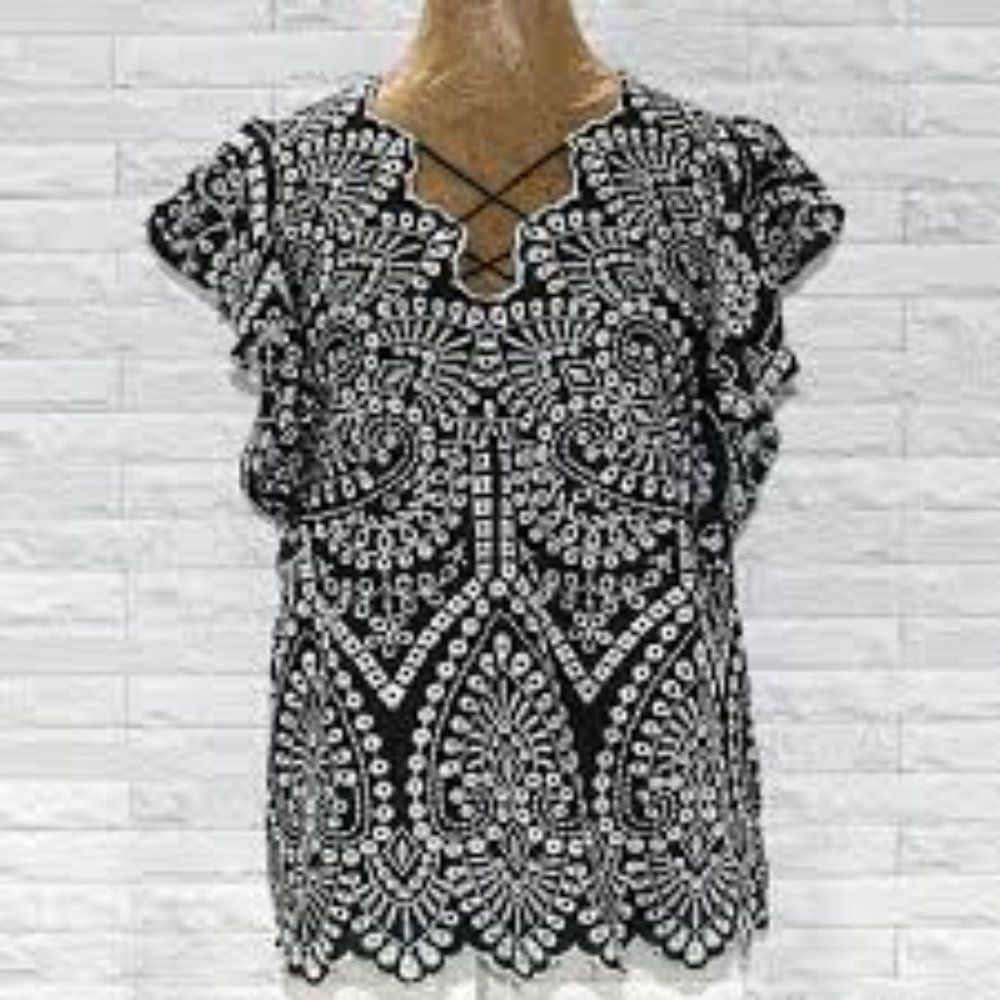 Laundry by Shelli Segal Eyelet Blose